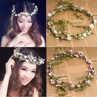 Simple Flower Crown Headbands Garland Tiara Girls Women Hairbands Head Wreath Hair Accessories Beach Party Wedding Photography