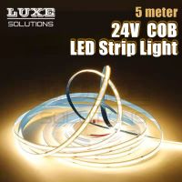 {ItalyNest shop}?คลังสินค้าพร้อม?แถบ LED COB UniLine ยาว5เมตรพร้อมไฟ LED 320/252ดวง24โวลต์ไฟตกแต่งยืดหยุ่นสว่างเป็นพิเศษ DC