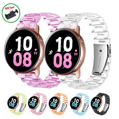 Transparent Glacier strap For Samsung Galaxy watch 4/5/pro 44mm/40mm/classic 46mm/42mm/3/Active 2 bracelet 20mm 22 watch band