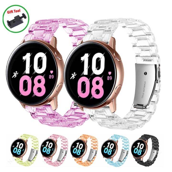 transparent-glacier-strap-for-samsung-galaxy-watch-4-5-pro-44mm-40mm-classic-46mm-42mm-3-active-2-bracelet-20mm-22-watch-band