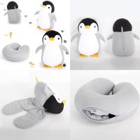 hyfvbujh☃✐♝  Deformable U-shape Pillows  Airplane Penguins Cushion Neck Headrest Nackenkissen