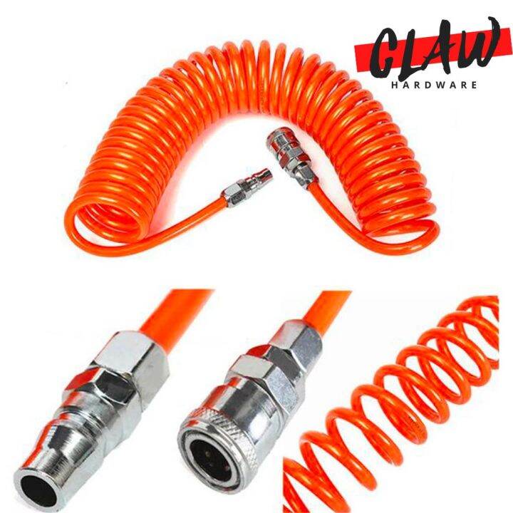 CW PU Spring coil Air Compressor Hose Tube with connector for