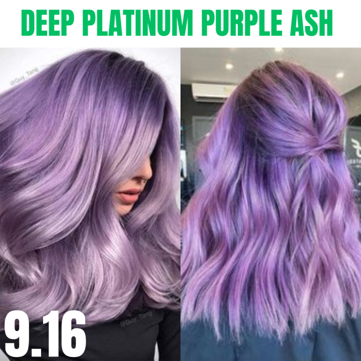 BREMOD 9.16 DEEP PLATINUM PURPLE ASH HAIR COLOR SET WITH OXIDIZING
