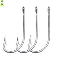 【LZ】◈▬  JSM 50pcs/lot Stainless Steel Fishing Hook Long Shank Saltwater Hooks for fishing accessories 34007 size 1/0-10/0