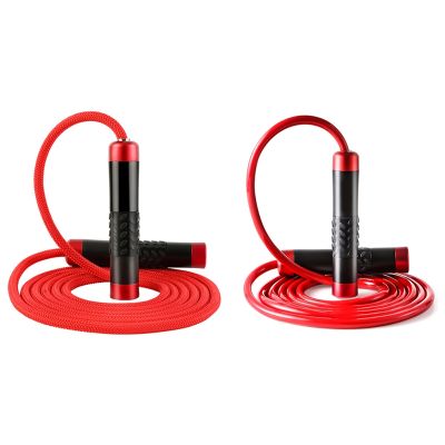 Adjustable Weighted Jump Rope Ball-Bearing Weavon Cable Foam Handle for Home Gym Crossfit Workouts