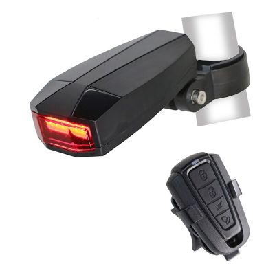 Wireless Electric Cycling Bell light Bicycle Alarm Light Cycling Taillight horn LED Anti-theft Remote bike Accessories