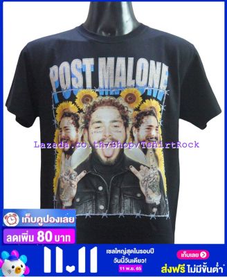 เสื้อวง POST MALONE โพสต์ มาโลน ไซส์ยุโรป เสื้อยืดวงดนตรีร็อค เสื้อร็อค  PME1849 ลายเต็มเกือบOVP