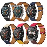 ☋ Moda prawdziwej skóry pasek do zegarka pasek do zegarka Huawei GT 42mm 46mm GT2 wymiana opaski na rękę paski korea 20mm 22mm