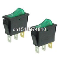 ♝ 16A/250V 20A/125V AC SPST O/F Neon Lamp Rocker Switch 2 Pcs