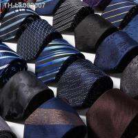 ○ 8cm Width Classic Black Brown Plaid Floral Wedding Neck Ties for Men Casual Suits Tie Gravatas Stripe Blue Neckties for Business