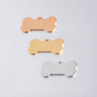 Fnixtar 20PcsLot 31*16mm Mirror Polished Stainless Steel ID Tag Dog Bone Charms DIY Custom Engraved Dog Name Pendant