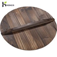 32cm Wooden Wok LidRound Natural Lid For Pot Pan Skillet Cover Kitchen Accessories Frying Skillets Covers