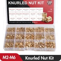 Brass Insert Nuts Set M2 M2.5 M3 M4 M5 M6 Thread Brass Knurled Embedment Nuts Assortment Nuts Kit Tools Inset Accessories Nails Screws Fasteners