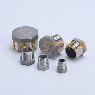 1Pc 1/4" 3/8 1/2" 3/4 1" 1.2 1.5 2"BSPT Male Thread 304Stainless Steel Pipe Plug Outer Hexagon Head Socket Pipe Fittings End Cap Pipe Fittings Accesso