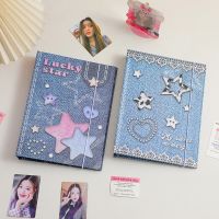 【LZ】 A5 Kpop Photocard Binder Denim Grain DIY Photocard Collect Book Idol Picture Album Scrapbook Photo Album Journal Cards Binder