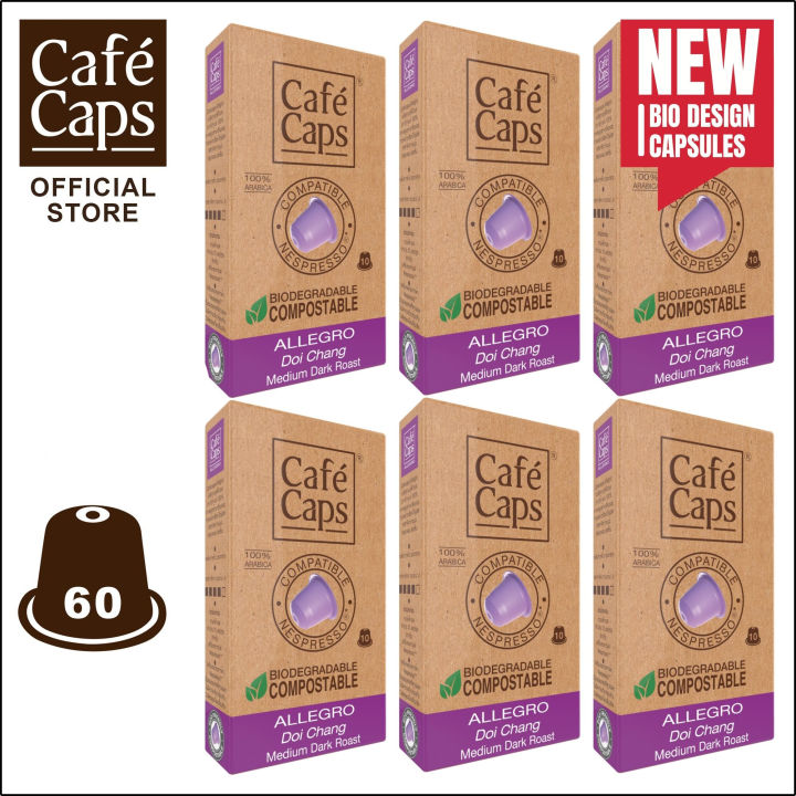 cafecaps-แคปซูลกาแฟ-nespresso-compatible-doi-chang-6-กล่อง-x-60-แคปซูล-กาแฟคั่วเข้มกลาง-รสชาติกาแฟสุดเพอร์เฟคจากเมล็ดกาแฟอาราบิก้า-100-จากดอยช้าง-doi-chang-แคปซูลกาแฟใช้ได้กับเครื่อง-nespresso-เท่านั้