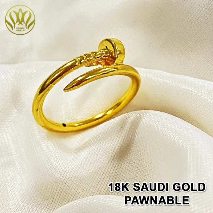 【Tiktok hot】、【Hot】、【New】 Crown Jewelry PH 18K Saudi Gold Pawnable ...
