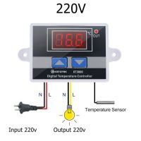 ตัวควบคุมอุณหภูมิเทอร์โมดิจิตอลสำหรับตัวควบคุมตู้ฟักไข่ตู้ปลาสวิตช์ควบคุมไฟฟ้ากระแสสลับ220โวลต์ Dc12v 24โวลต์เซ็นเซอร์ Led สีแดง10a
