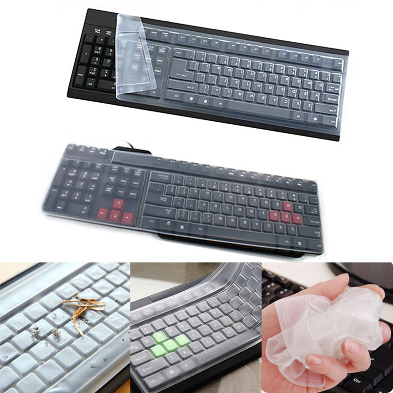 1PC Universal Silicone Desktop Computer Keyboard Cover Skin Protector Film$TC 