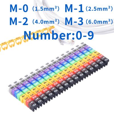 100/150 Pcs Cable Markers Colourful C-Type Marker Number Tag Label For 2-8mm Wire Network Cable Wire Marker Tag Label for Cat5e