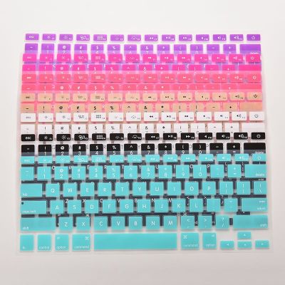 7 Candy Colors 28.7cm x 11.9cm Silicone Keyboard Skin Cover For Apple Macbook Pro MAC 13 15 17 Keyboard Accessories