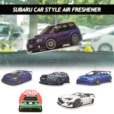 1PC กระจกมองหลังจี้น้ำหอมรถ Air Freshener แขวน Fit สำหรับ 1st gen Subaru WRX Forester JDM Racing สไตล์กระดาษ-dliqnzmdjasfg