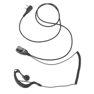 2Pin G Shape Earpiece PTT MIC Ear Hook Headset for Kenwood Puxing Wouxun BaoFeng Radio