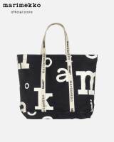 MARIMEKKO CARRIER BIG MARIMERKKI กระเป๋าสะพายผ้าCotton ลายโลโก้Mari