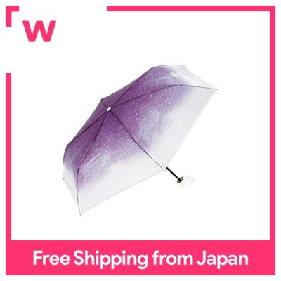 Wpc.rain Umbrella [ร่มไวนิล] Traveling Cafe X Wpc.™ร่มครีมโซดาสีม่วงขนาดเล็กพับได้50ซม PT-TA005