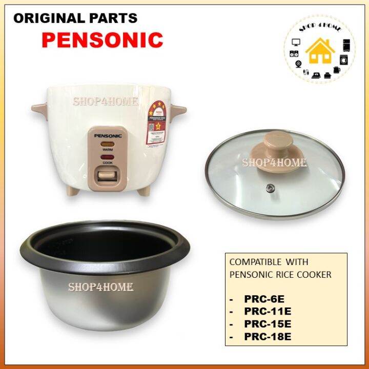 **ORIGINAL PARTS** PENSONIC RICE COOKER PARTS GLASS LID INNER POT PRC
