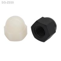 M3 M4 M5 M6 M8 M10 M12 Nylon Cap Nut Plastic Cap Round Head Spherical Decoration Enlarged Screw Cap Black and White