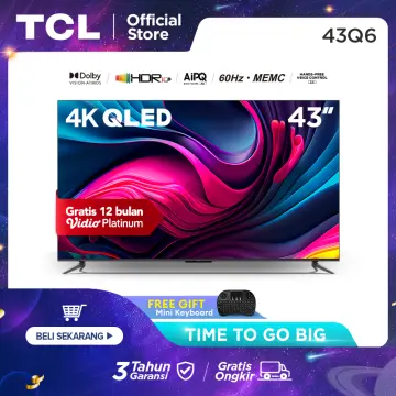 TCL LED 43C645 - 4K - QLED - GOOGLE TV - 60HZ