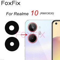 กระจกกล้องถ่ายรูปหลังด้านหลังสำหรับเปลี่ยน Realme 10พร้อม RMX3630สติกเกอร์กาว