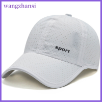 wangzhansi ใหม่หมวกเบสบอลผู้ชายผู้หญิงฤดูร้อนหมวกแห้งเร็วหมวก unisex ระบายอากาศกีฬาสีบริสุทธิ์หมวก Snapback หมวกเบสบอลกระดูก