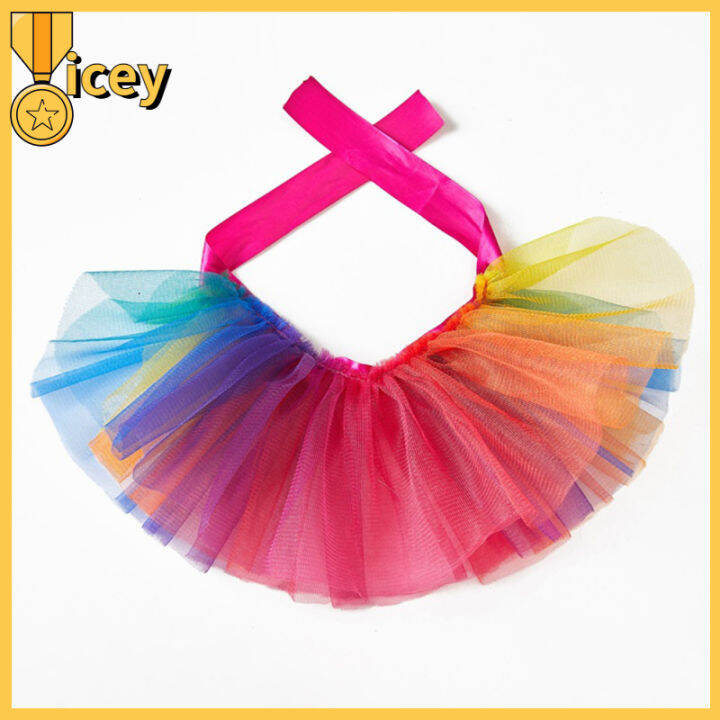 iceyhome-กระโปรงทูทู่สีสันสดใสสำหรับสัตว์เลี้ยงเครื่องแต่งกายชุดเดรสสำหรับงานวันเกิดน่ารักอุปกรณ์สัตว์เลี้ยงสำหรับขนาดกลางขนาดเล็กสุนัขแมวขนาดใหญ่
