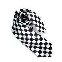 เส้นด้ายโพลีเอสเตอร์เนคไทคอผูกลายสก๊อตสีดำ Checkered Ties สำหรับบุรุษที่ถอดออกได้ที่ถอดออกได้ Ties เครื่องแต่งกาย ACC-GGHJY STORE