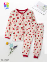 KiddeeCrew  ชุดนอนครีมสตอเบอรีแดง เด็กผู้หญิง Red strawberry pajamas  1-8 ปี