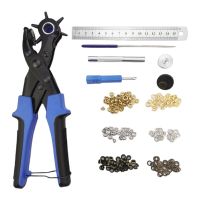 Grommet Eyelet Kit 100 Set Revolving Hole Punch Pliers Perforated Hole Puncher Suitable for Leashes and Dog Collars  Pliers