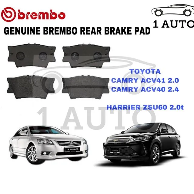 GENUINE BREMBO REAR BRAKE PAD TOYOTA CAMRY ACV40 ACV41 HARRIER ZSU60 (1