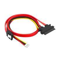 1pcs Mini Small 4Pin SATA Degree HDD With shrapnel to 22(15 7)Pin hard disk drive SATA Data Power Supply Cable 45cm