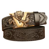 Genuine Leather Men Belt Luxury Automatic Buckle Male High Quality Leather Belt Men Male Strap Vintage Jeans