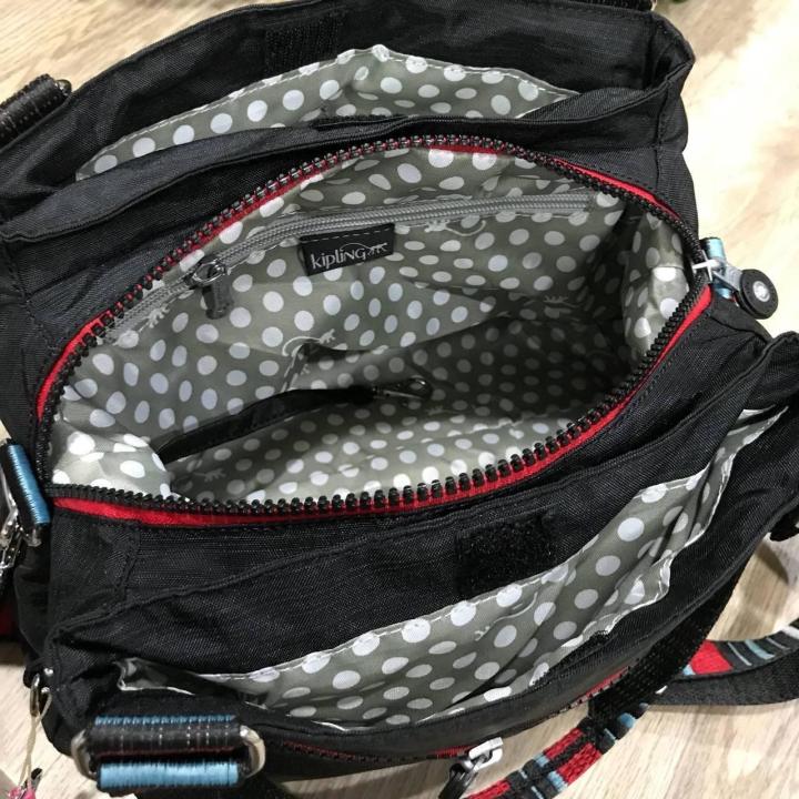 กระเป๋าสะพายรุ่นใหม่ล่าสุดรูปทรงa-วัสดุ-nylon-amp-polyester100-kipling-elise-shoulder-bag-งานแบรนด์แท้outlet