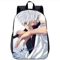 【LZ】❇  Gintama Mochila Meninas Meninos Mochila Escolar Cool Game Cartoon 3D Print Adolescente Viagem Laptop Bag 17in Mochila Escola Temporada