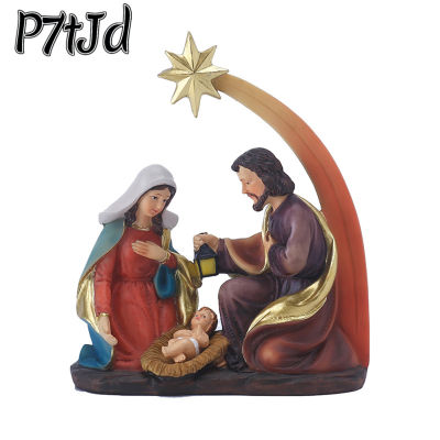 [P7tJd] พระเยซูประสูติตัวเลขการประสูติของพระเยซูเครื่องประดับครอบครัวของตกแต่งคริสต์มาส