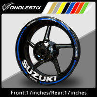 ฮับสติกเกอร์ล้อรถจักรยานยนต์สะท้อนแสง AnoleStix แถบขอบรูปลอก17นิ้วสำหรับ SUZUKI