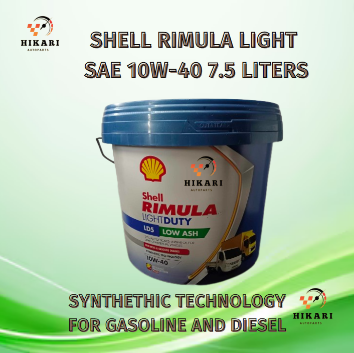 Shell Rimula Light Duty LD5 SAE 10W-40 Synthetic for Gasoline and ...