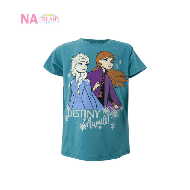 disney-เสื้อยืดคอกลม-เสื้อคอกลม-ผ้าคอตตอนสแปนเด็กซ์-ลายการ์ตูน-โฟรเซ่น-frozen-จาก-nadreams-เนื้อผ้าดี-นุ่มมาก