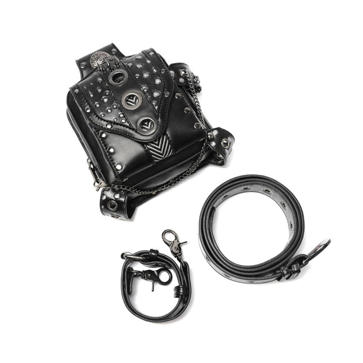 new-small-square-bag-european-and-american-mens-belt-bag-motorcycle-rivet-chain-bag-motorcycle-outdoor-cycling-fixture