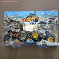 ✥۞◄ Pete Wallace Hot wheels monster truck wild muscle cross-country tire alloy car model toy tiger sharks double truck