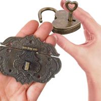 【YF】 Wooden Jewelry Box Latch Zinc Alloy Lock Lockable Buckle Vintage Design Gift Chest Locks for Lovers